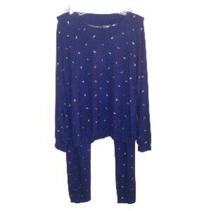 Aqua Lounge Printed Lounge Set Blue XL NWT